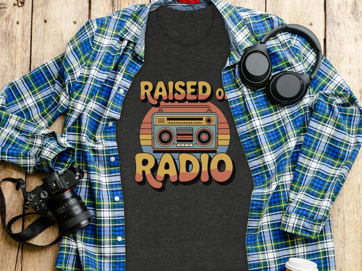 Raised on Radio Retro Music Graphic Shirt