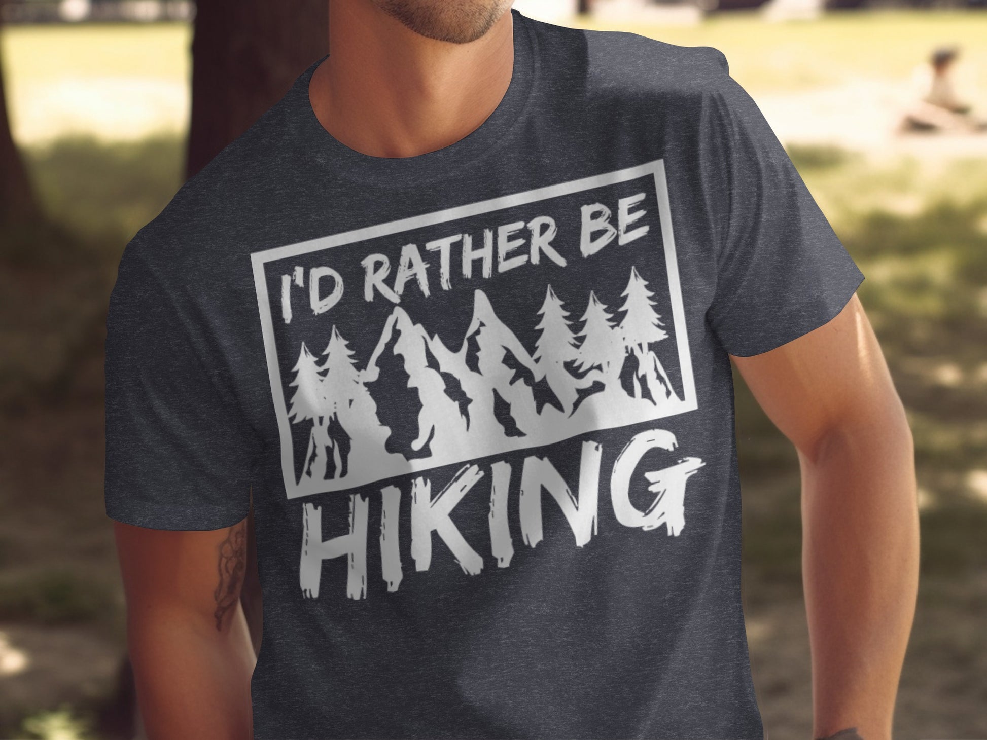 I would rather be Hiking outdoors Mountain T-Shirt T-Shirt - Outdoor & Adventure Collection - Mile Marker 16 Gear by Cloud 16 Clothing Co.