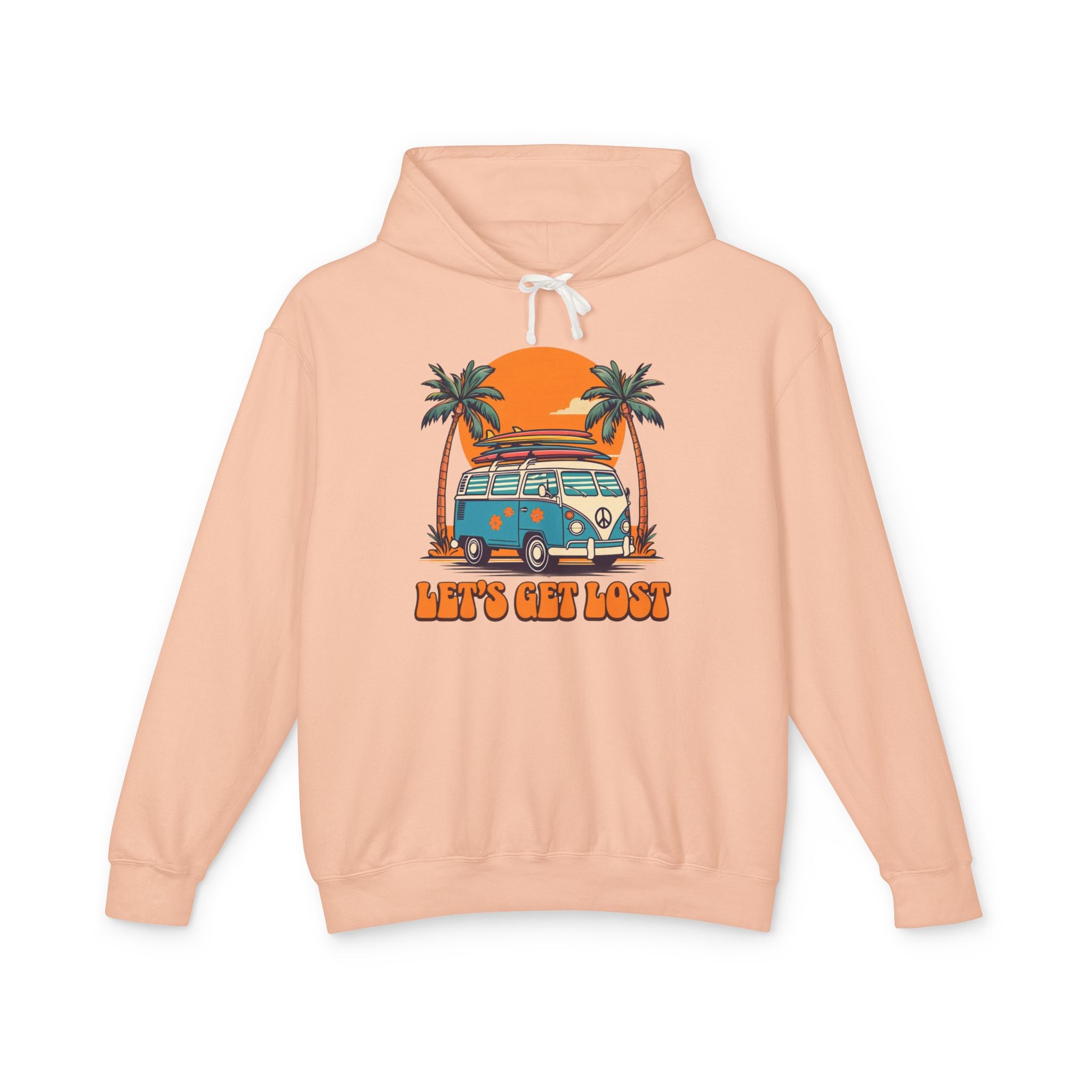Let's Get Lost Unisex Lightweight Hoodie - Travel Adventure Sweatshirt