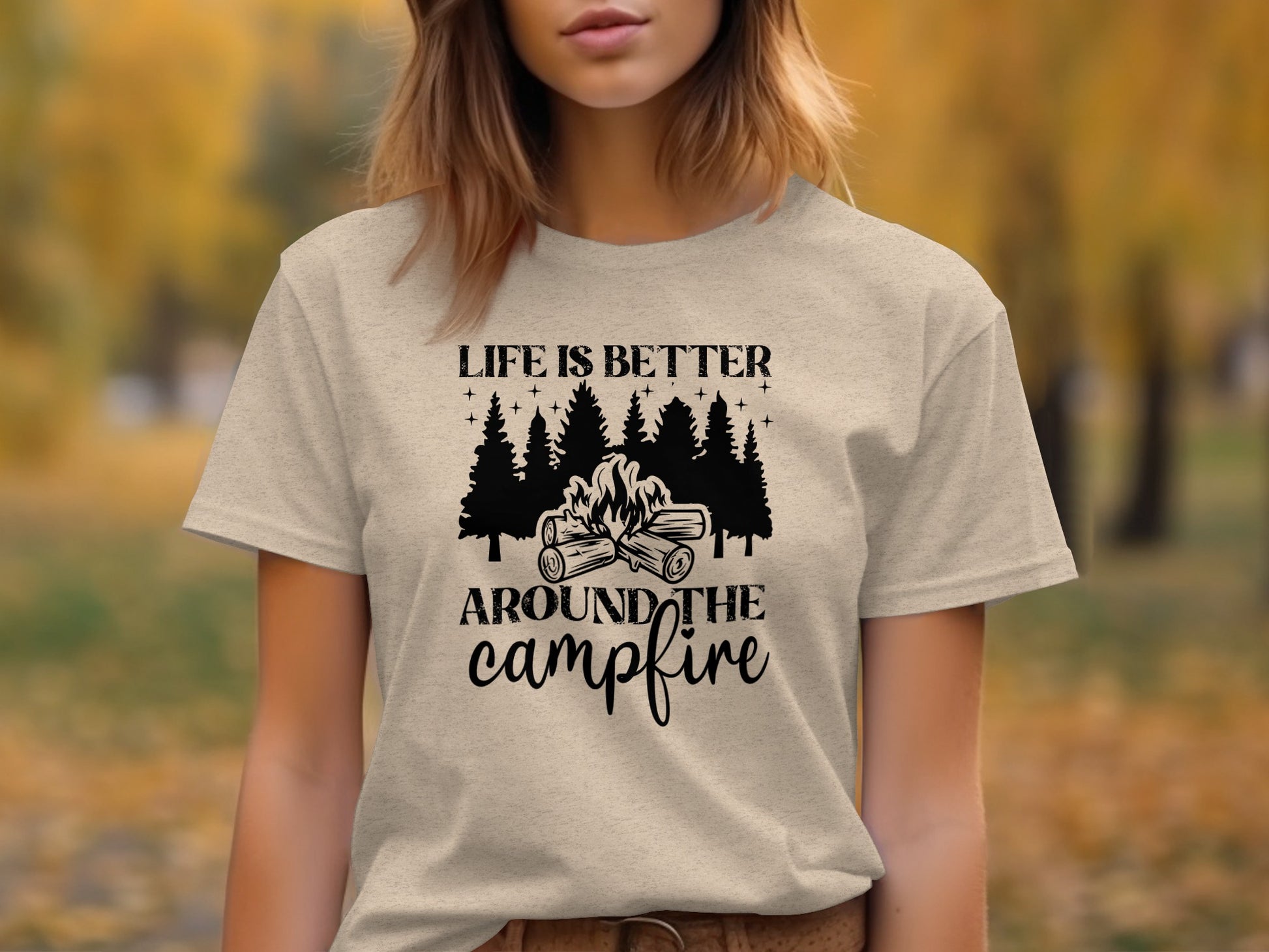 Life Is Better Around The Campfire Outdoor Adventure T-Shirt T-Shirt - Outdoor & Adventure Collection - Mile Marker 16 Gear by Cloud 16 Clothing Co.