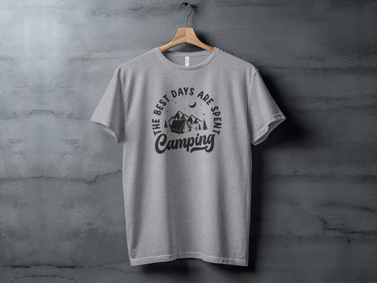 The Best Days Are Spent Camping Graphic Print T-Shirt T-Shirt - Outdoor & Adventure Collection - Mile Marker 16 Gear by Cloud 16 Clothing Co.