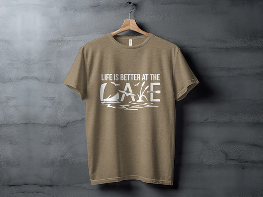 Life Is Better At The Lake Design Graphic Tee T-Shirt T-Shirt - Outdoor & Adventure Collection - Mile Marker 16 Gear by Cloud 16 Clothing Co.