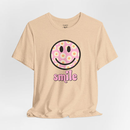 Smile Floral Womens T-Shirt - Positive Vibes Tee