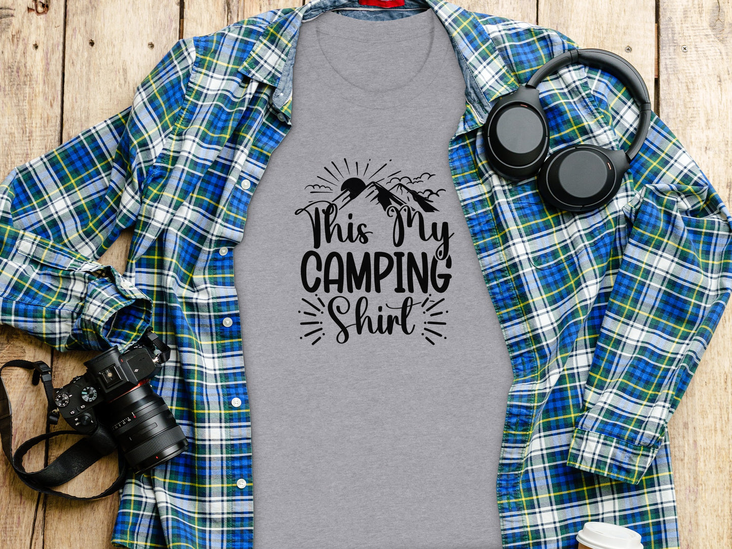 This My Camping Shirt Design Featuring Mountain Graphics T-Shirt T-Shirt - Outdoor & Adventure Collection - Mile Marker 16 Gear by Cloud 16 Clothing Co.