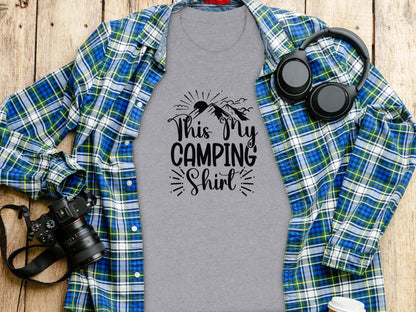 This My Camping Shirt Design Featuring Mountain Graphics T-Shirt T-Shirt - Outdoor & Adventure Collection - Mile Marker 16 Gear by Cloud 16 Clothing Co.