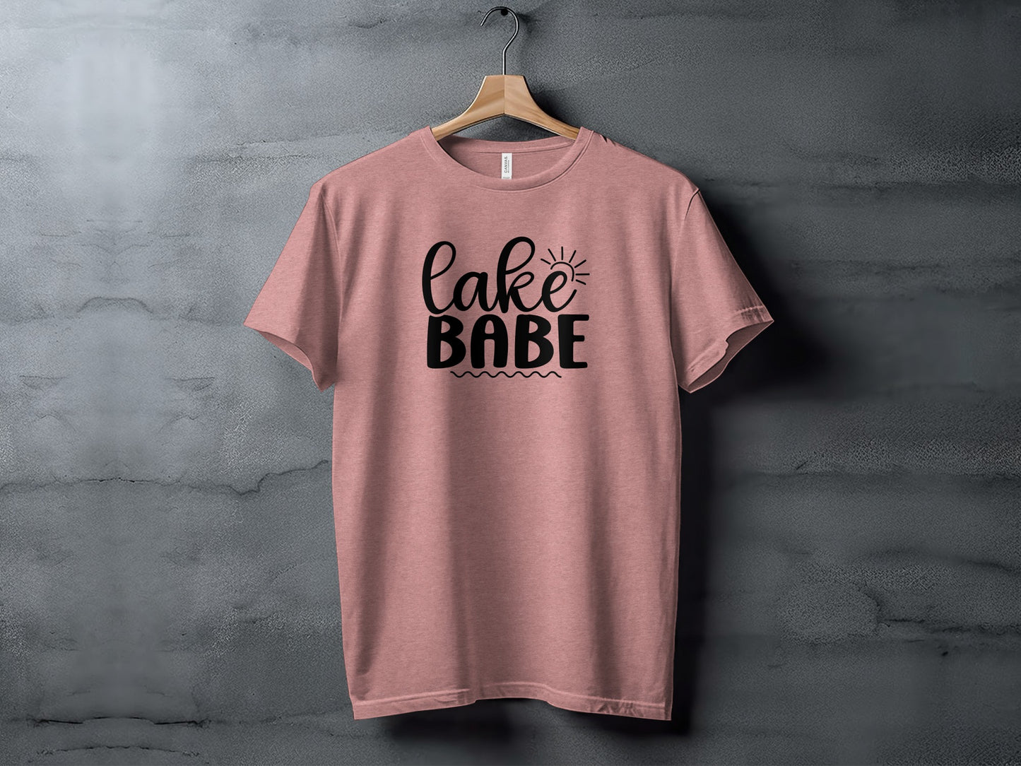 Lake Babe with Sun Design Fun Summer Vacation T-Shirt T-Shirt - Outdoor & Adventure Collection - Mile Marker 16 Gear by Cloud 16 Clothing Co.