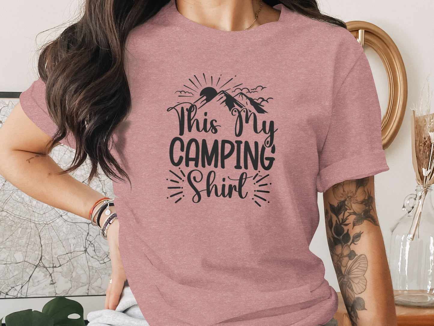 This My Camping Shirt Design Featuring Mountain Graphics T-Shirt T-Shirt - Outdoor & Adventure Collection - Mile Marker 16 Gear by Cloud 16 Clothing Co.