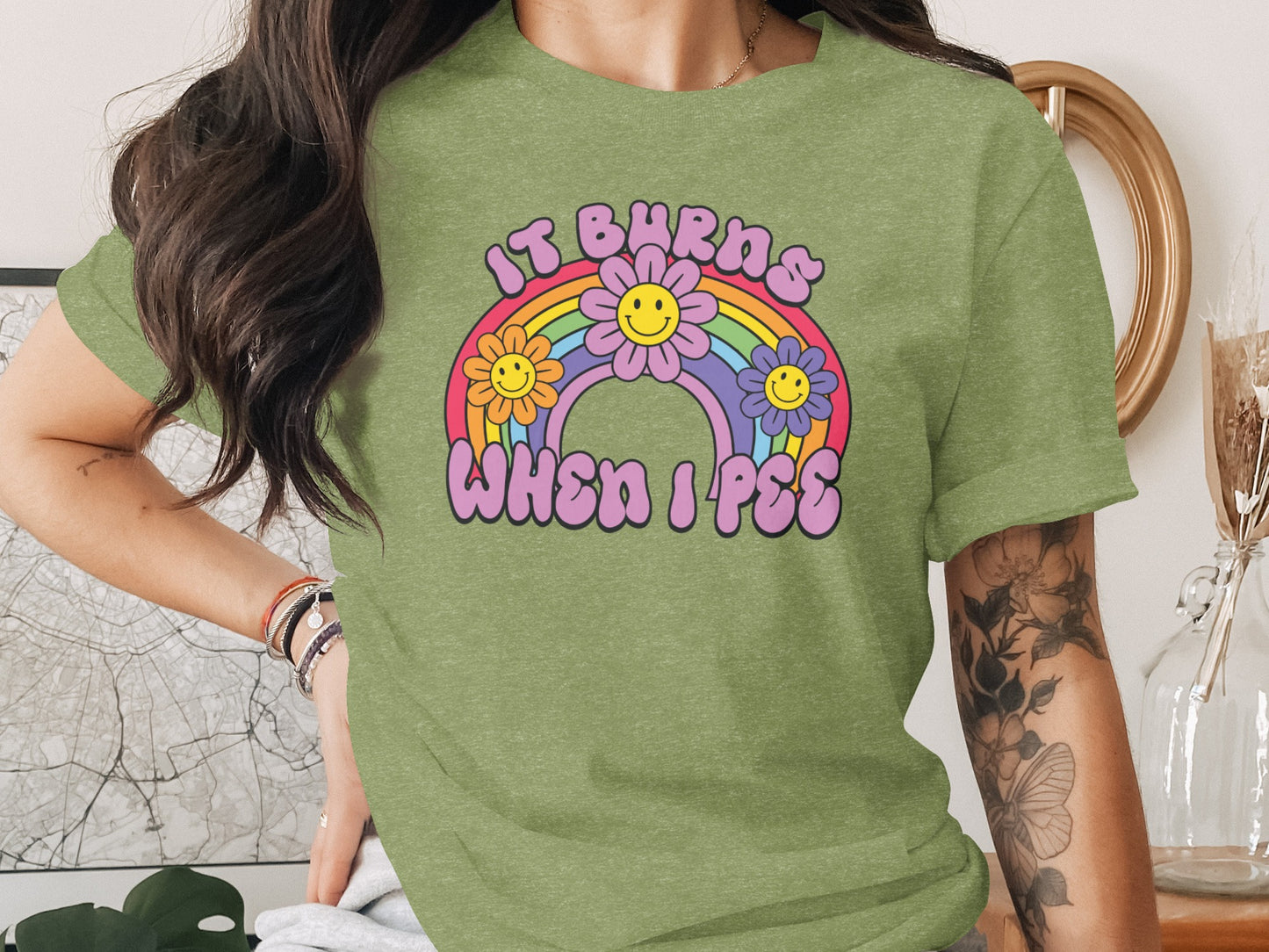It Burns When I Pee Rainbow Shirt