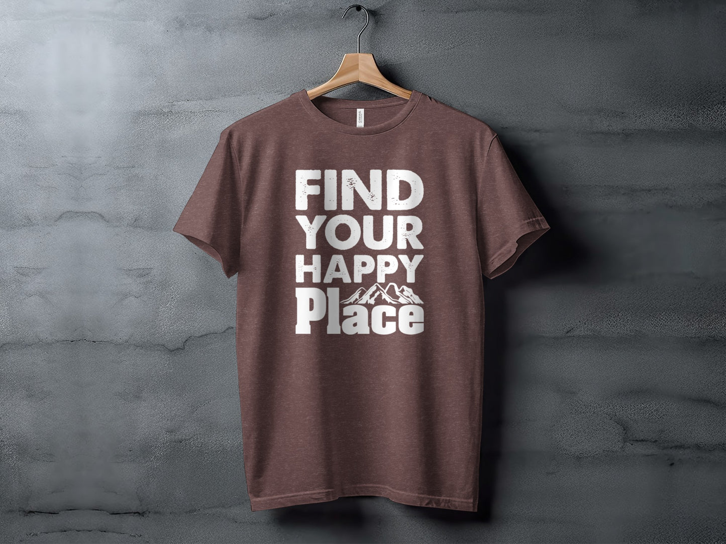Find Your Happy Place with Mountain T-Shirt T-Shirt - Outdoor & Adventure Collection - Mile Marker 16 Gear by Cloud 16 Clothing Co.