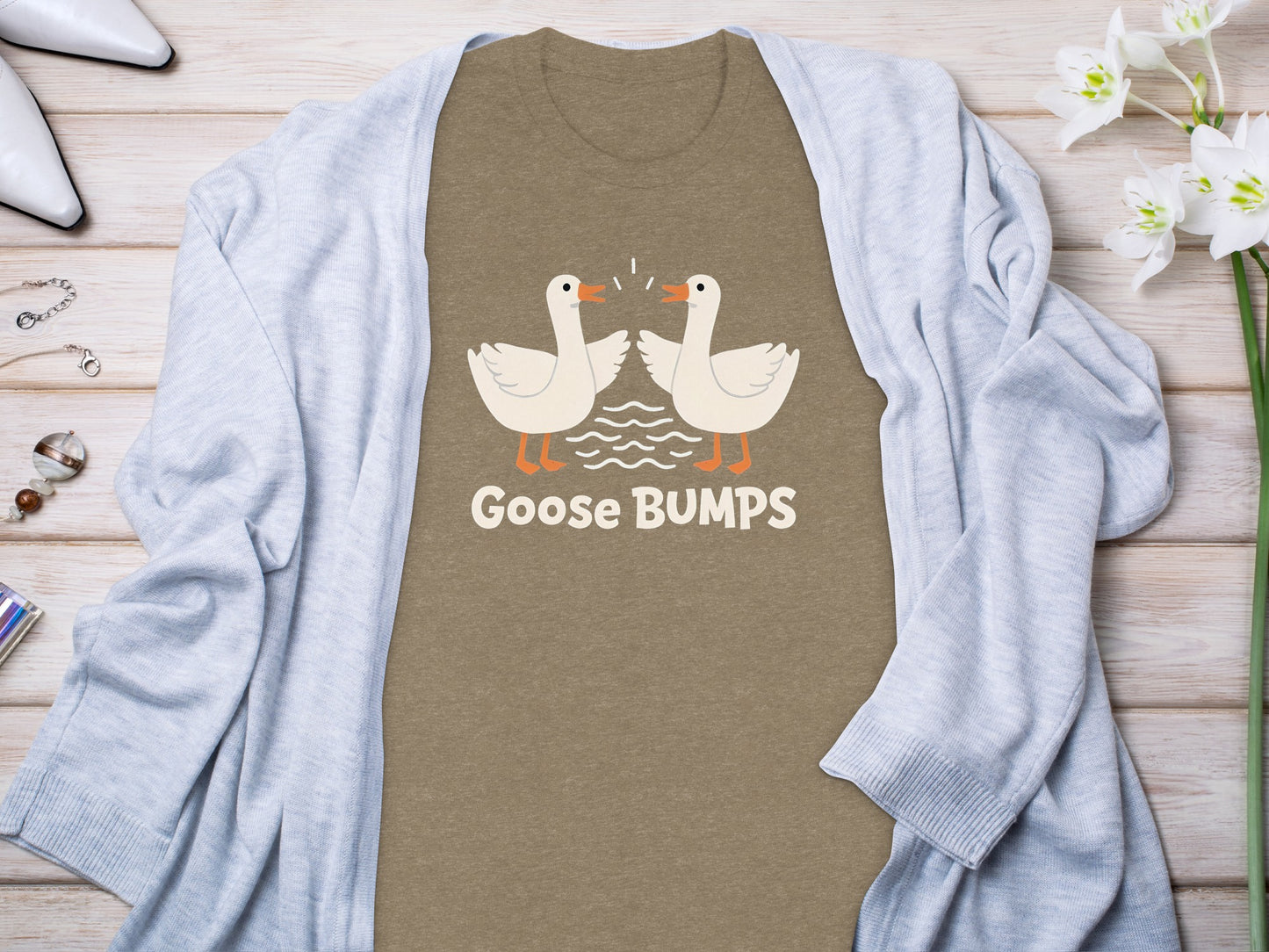 Goose Bumps Design Funny Goose Lovers T-shirt