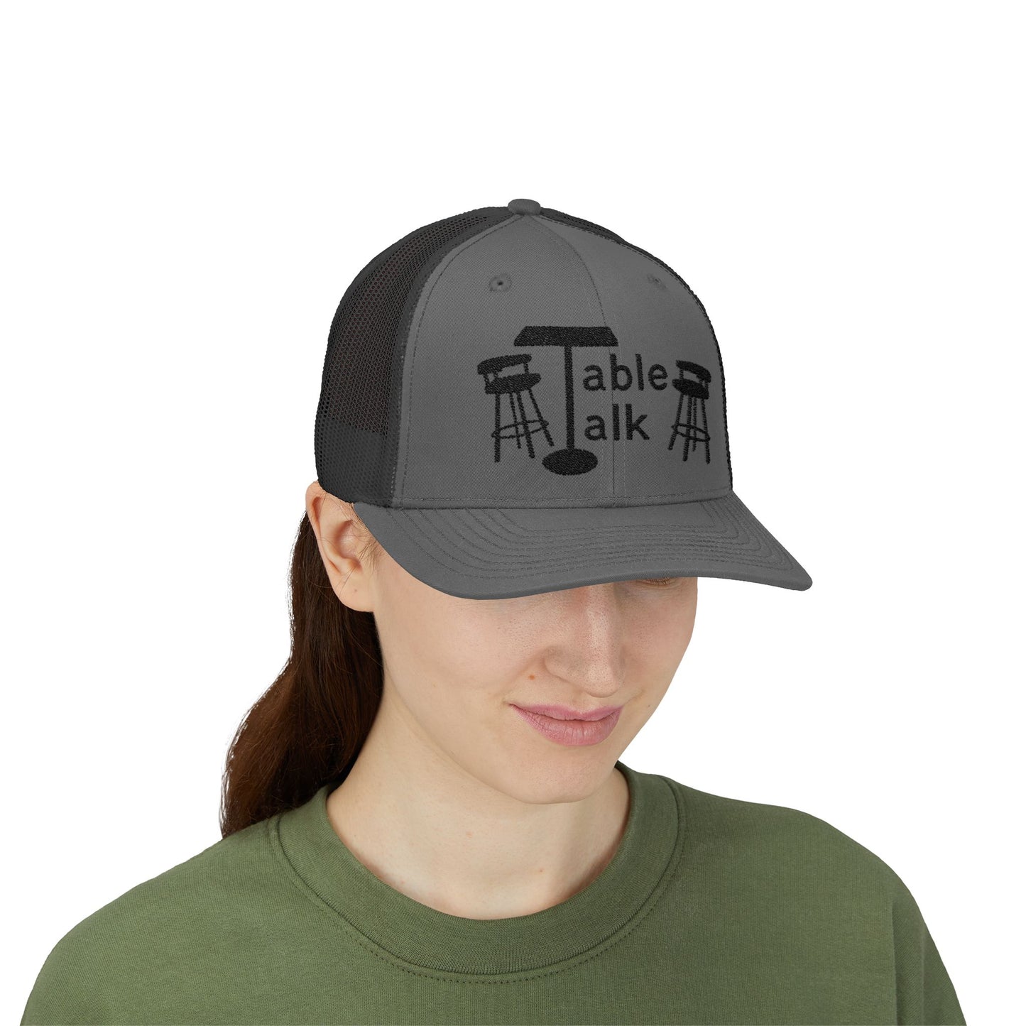 Table Talk Logo Embroidered Snapback Trucker Cap