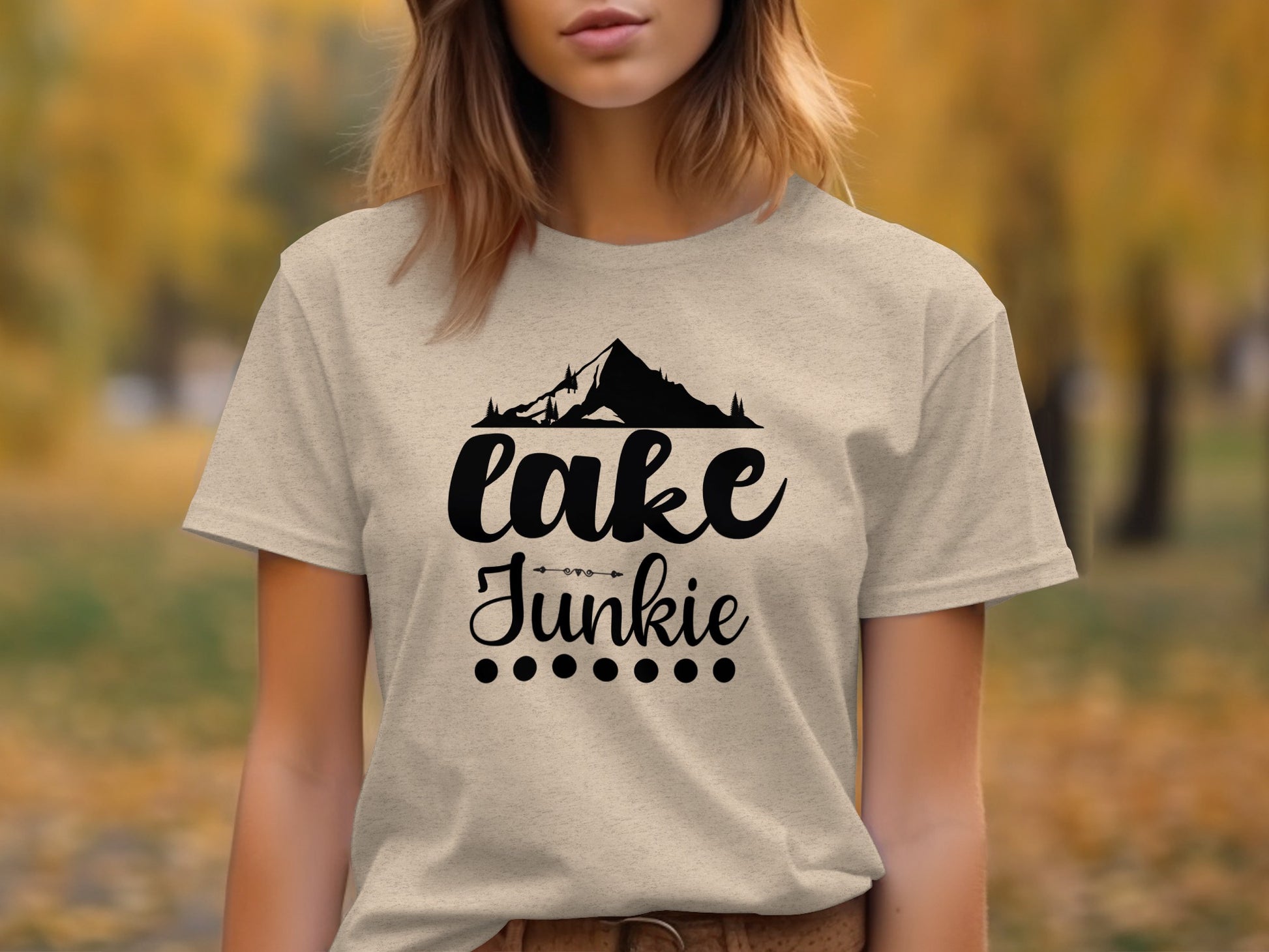 Lake Junkie Nature Lover Mountain Graphic Adventure T-Shirt T-Shirt - Outdoor & Adventure Collection - Mile Marker 16 Gear by Cloud 16 Clothing Co.