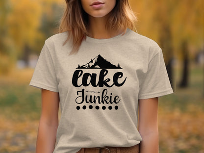 Lake Junkie Nature Lover Mountain Graphic Adventure T-Shirt T-Shirt - Outdoor & Adventure Collection - Mile Marker 16 Gear by Cloud 16 Clothing Co.