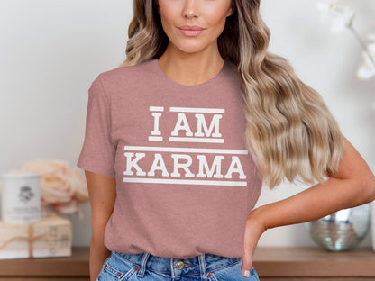 I Am Karma Statement Graphic Tee