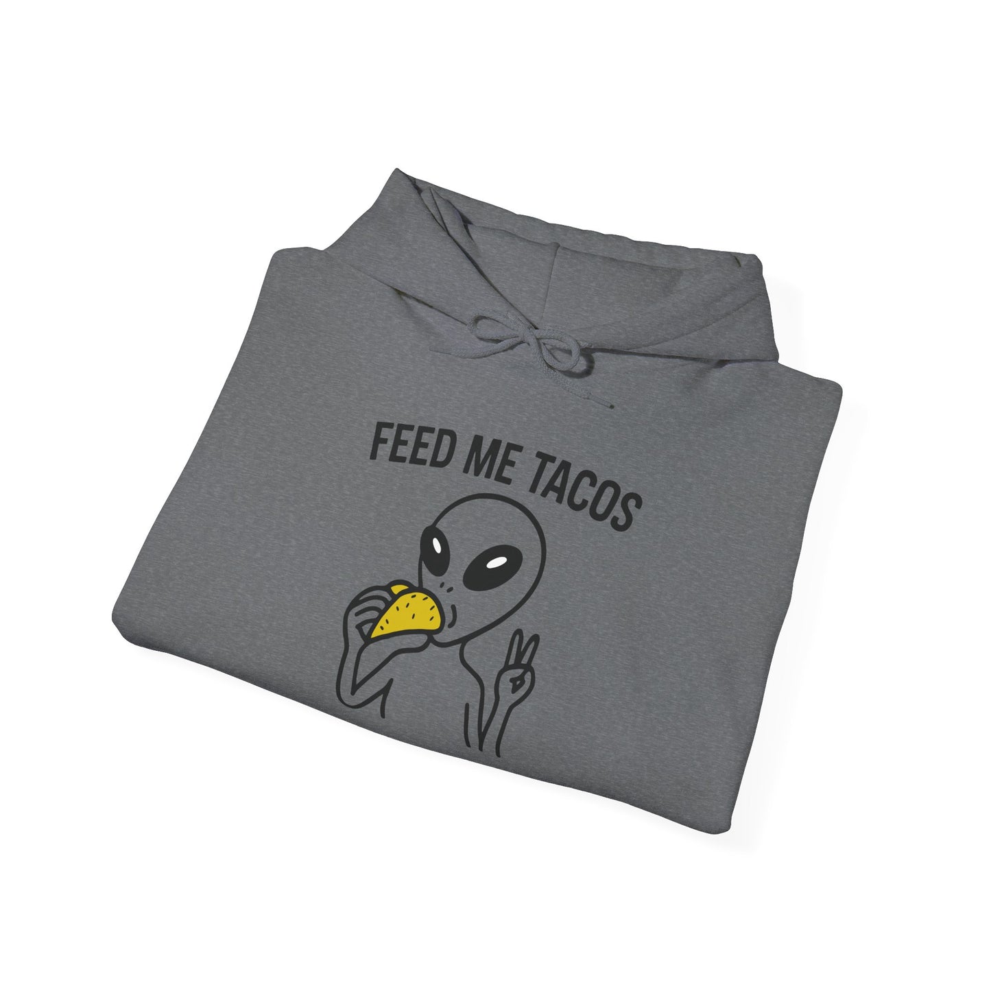 Alien Taco Lover Hoodie - Funny UFO Foodie Sweatshirt for Men & Women