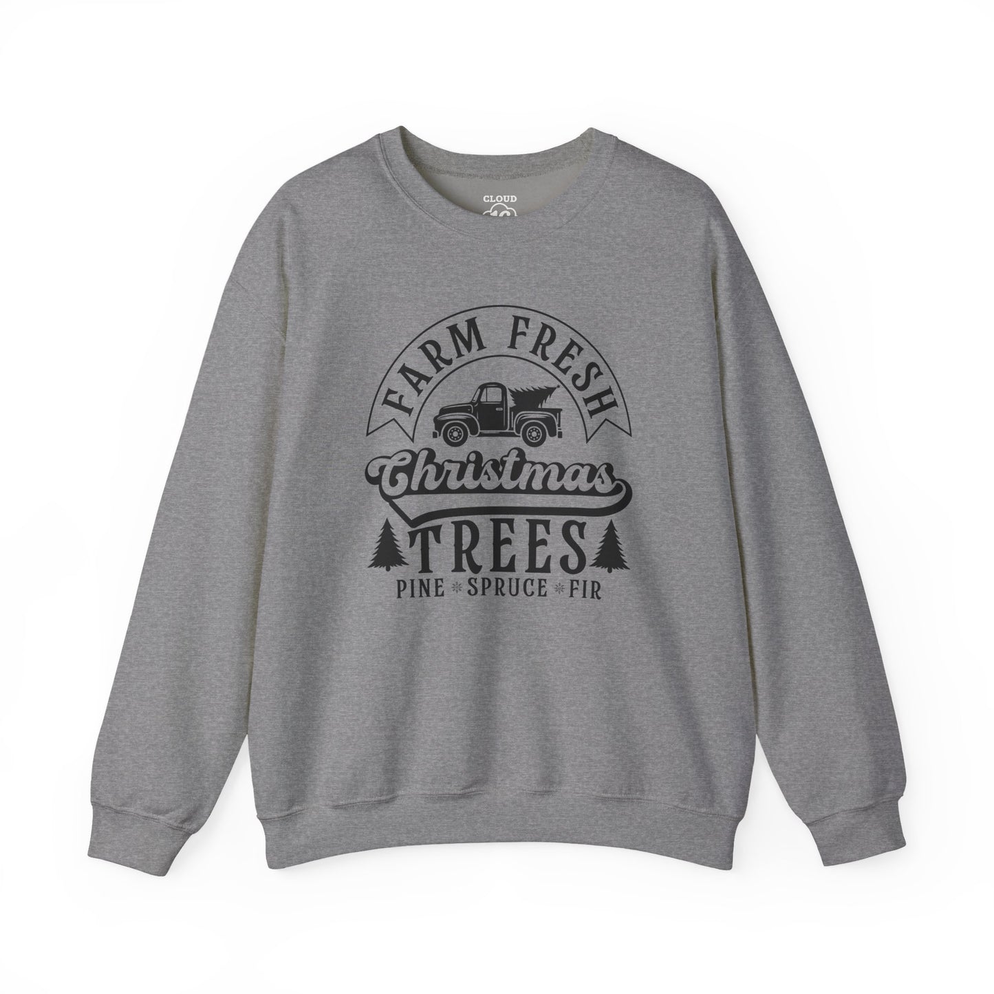 Farm Fresh Christmas Trees Sweatshirt - Festive Holiday Crewneck