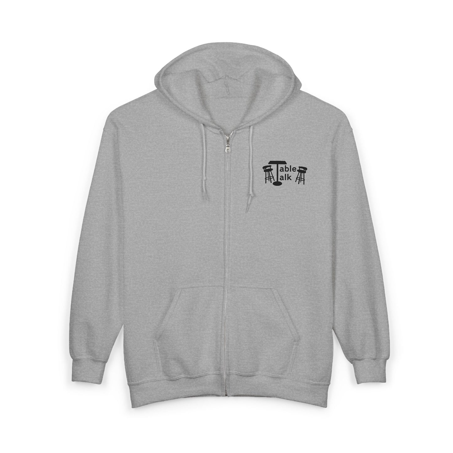 Table Talk Hoodie - Bar Stool Conversation Zip-Up Sweatshirt