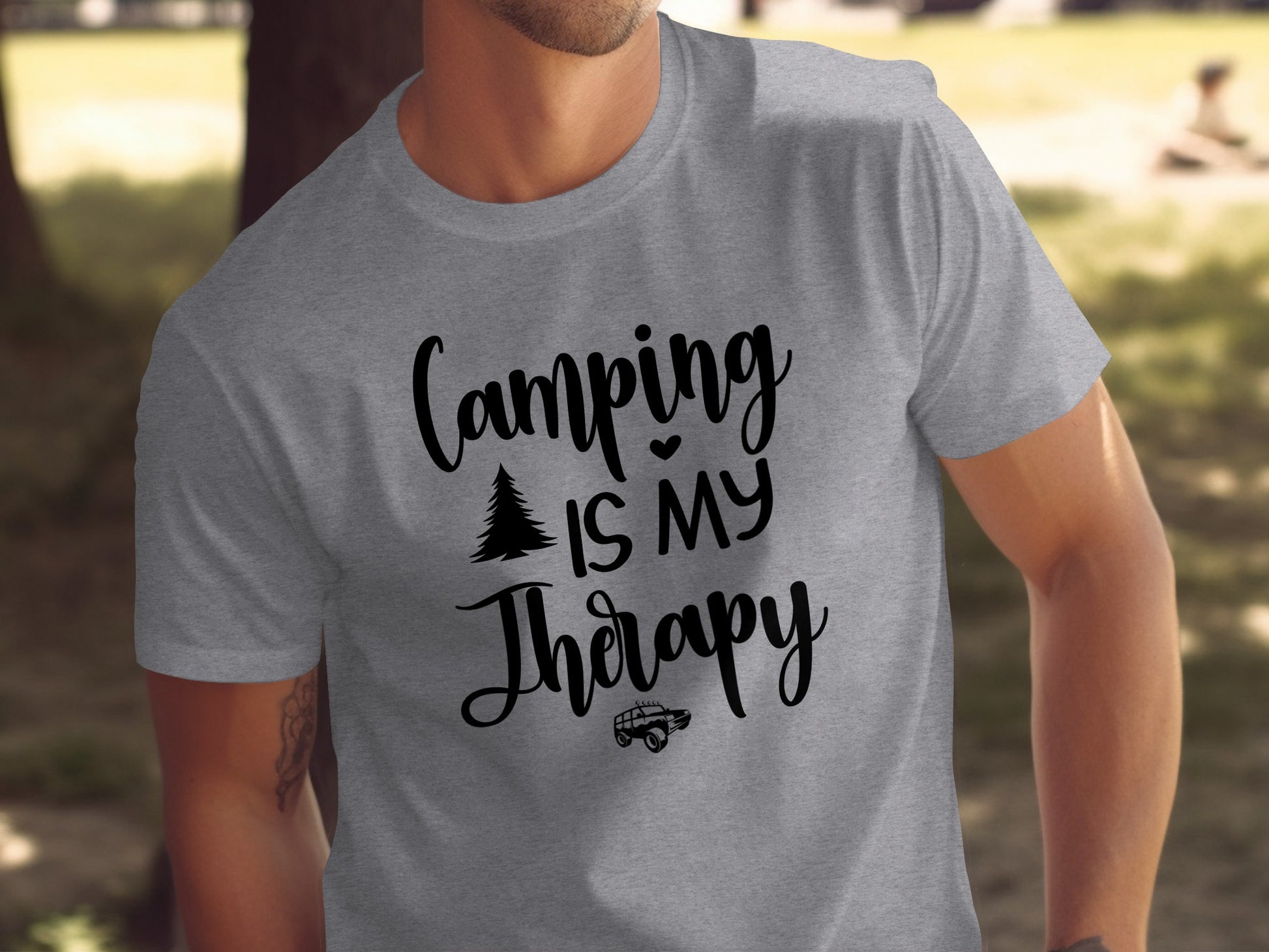 Camping Is My Therapy Vacation Trip Fun Outdoors T-Shirt T-Shirt - Outdoor & Adventure Collection - Mile Marker 16 Gear by Cloud 16 Clothing Co.