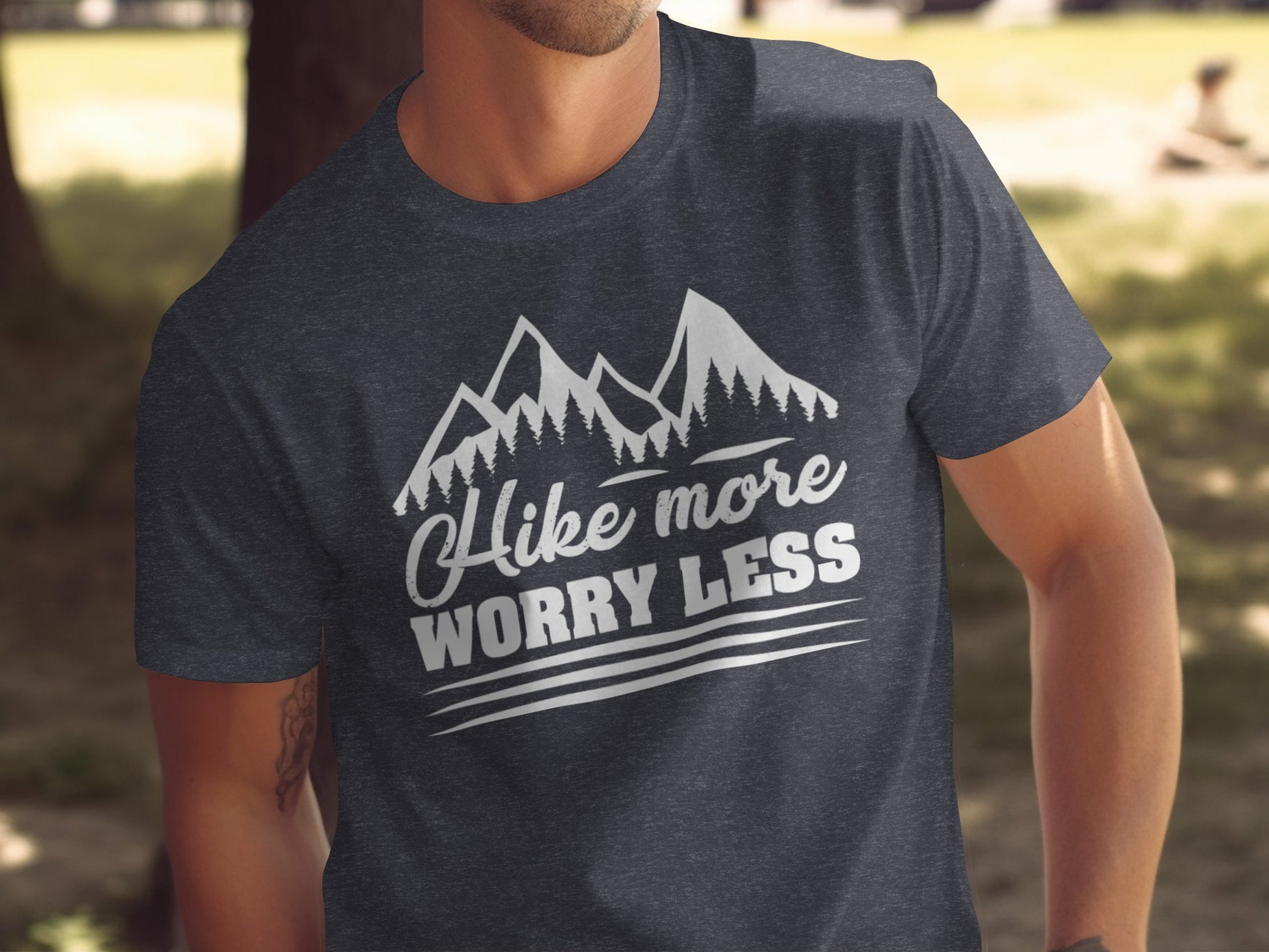 Hike More Worry Less Mountain Graphic Adventure T-Shirt T-Shirt - Outdoor & Adventure Collection - Mile Marker 16 Gear by Cloud 16 Clothing Co.