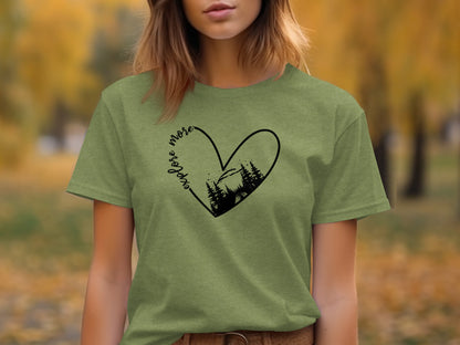Explore More In Nature Heart Forest Camping T-Shirt T-Shirt - Outdoor & Adventure Collection - Mile Marker 16 Gear by Cloud 16 Clothing Co.