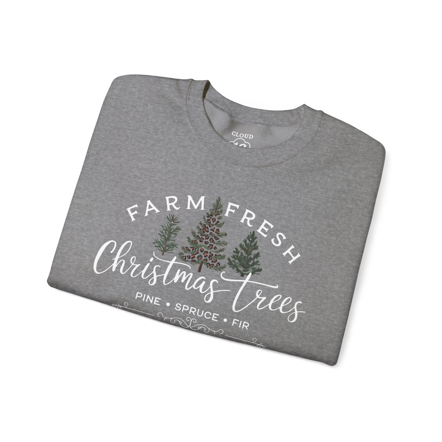 Farm Fresh Christmas Trees Crewneck Sweatshirt