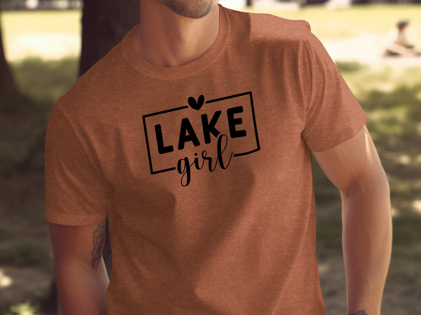 Lake Girl Simple Vector Design Heart Above Graphic T-Shirt T-Shirt - Outdoor & Adventure Collection - Mile Marker 16 Gear by Cloud 16 Clothing Co.