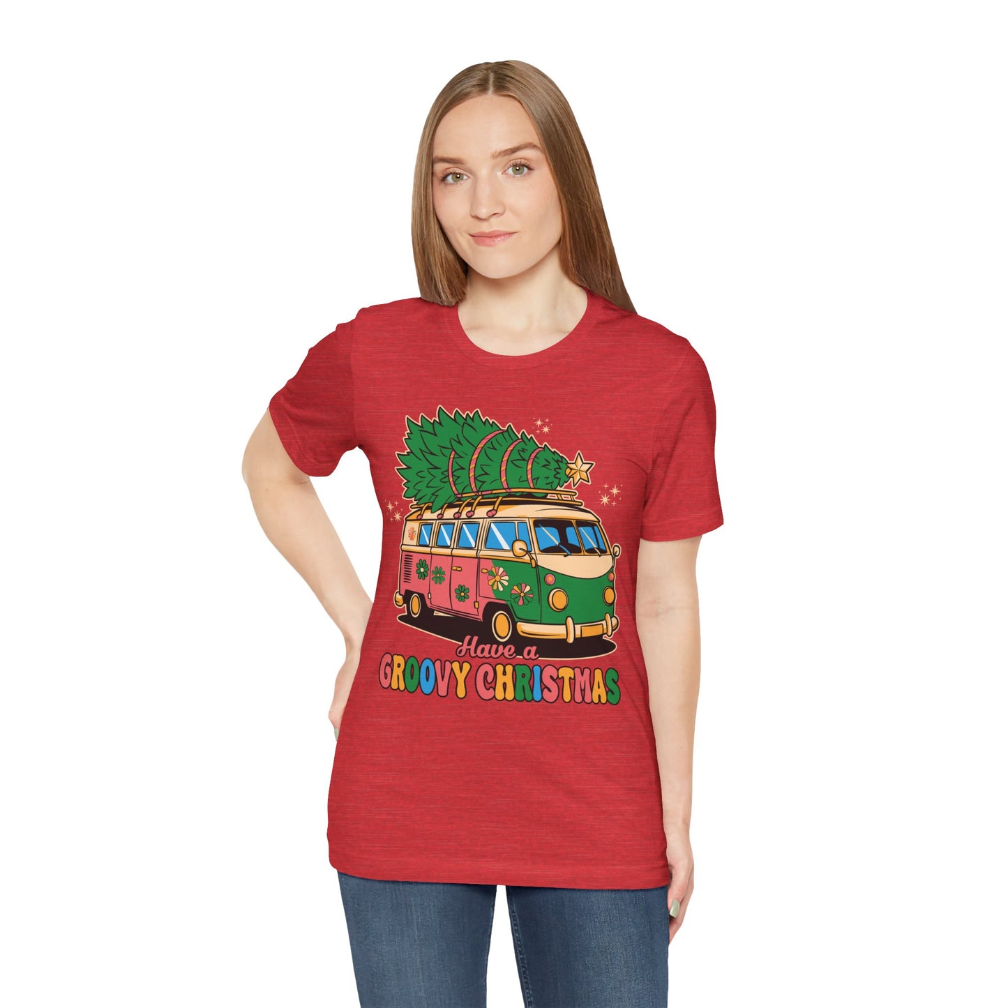 Have a Groovy Christmas - Vintage Van with Tree Shirt