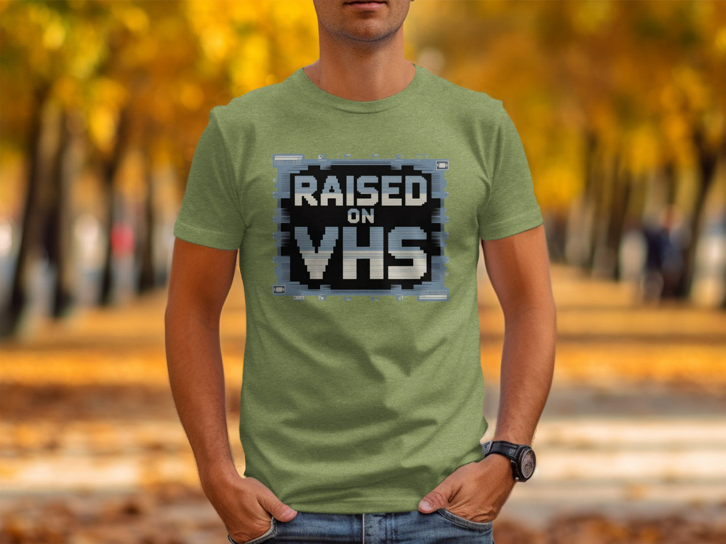 Raised On VHS Graphic T-shirt Retro Style Tee