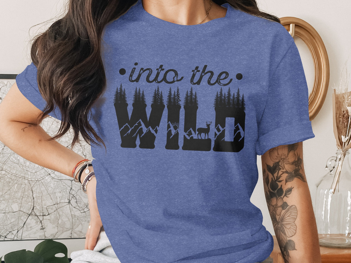 Into The Wild Outdoor Adventure Nature Inspired Graphic T-Shirt T-Shirt - Outdoor & Adventure Collection - Mile Marker 16 Gear by Cloud 16 Clothing Co.