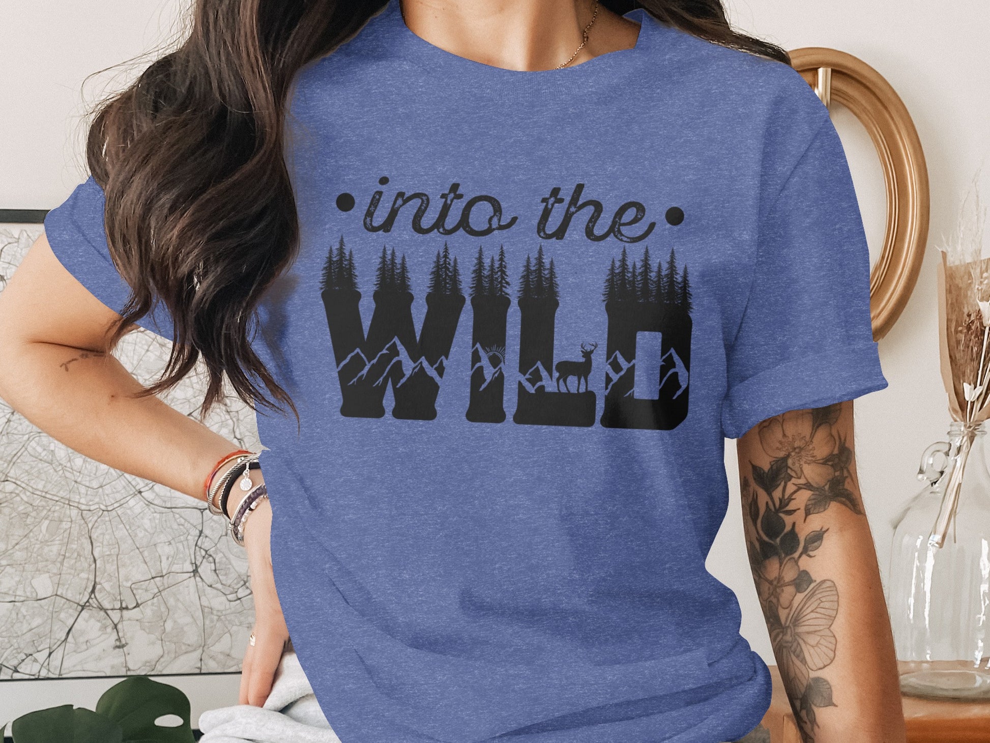 Into The Wild Outdoor Adventure Nature Inspired Graphic T-Shirt T-Shirt - Outdoor & Adventure Collection - Mile Marker 16 Gear by Cloud 16 Clothing Co.