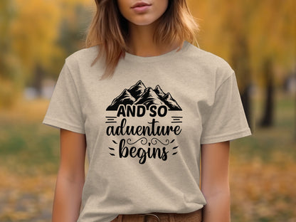 And So Adventure Begins Mountain Theme Graphic T-Shirt T-Shirt - Outdoor & Adventure Collection - Mile Marker 16 Gear by Cloud 16 Clothing Co.