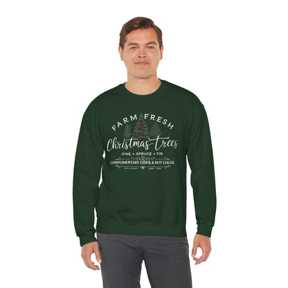 Farm Fresh Christmas Trees Crewneck Sweatshirt