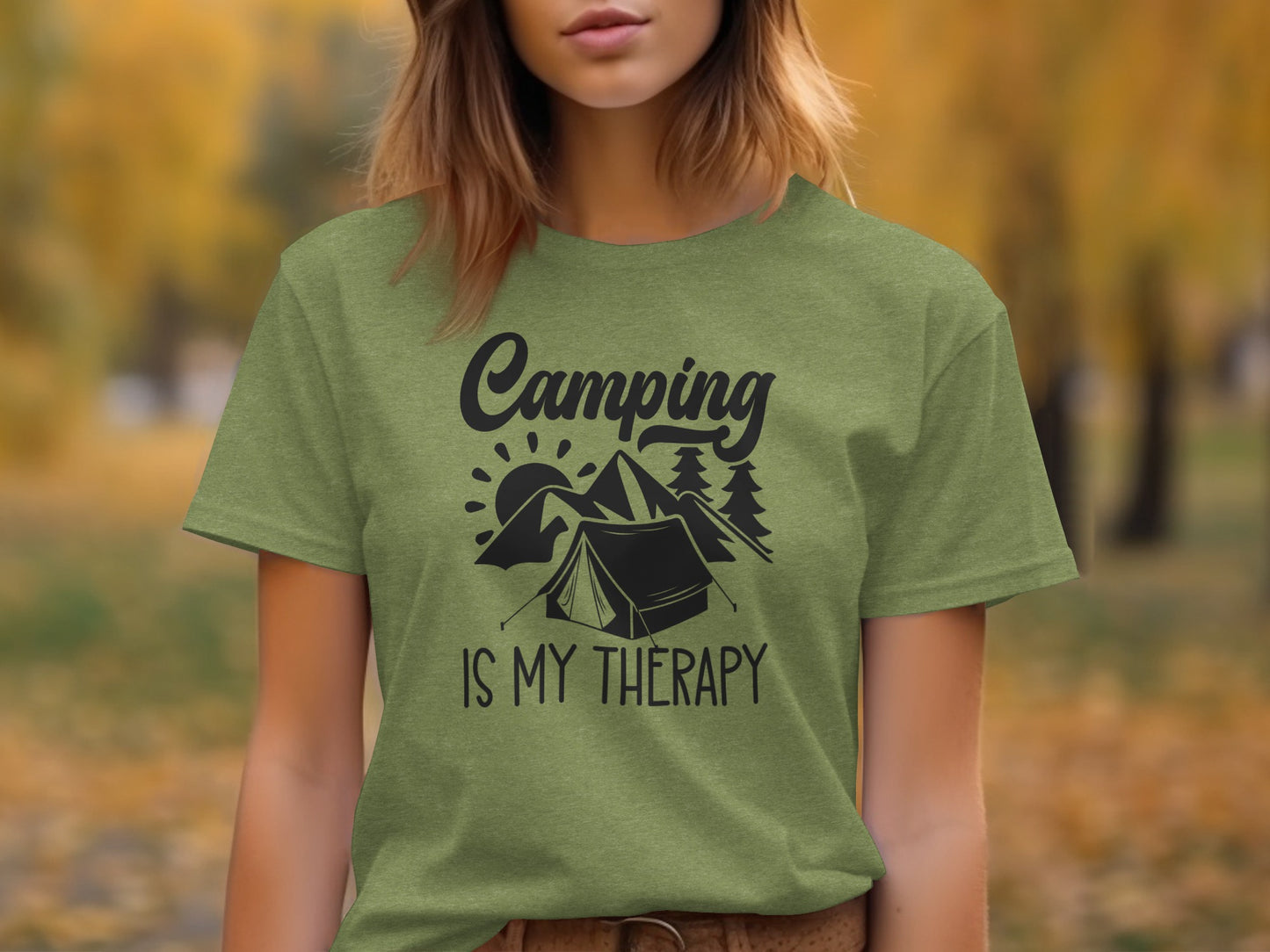 Camping Is My Therapy Nature Lover Outdoor Camping T-Shirt T-Shirt - Outdoor & Adventure Collection - Mile Marker 16 Gear by Cloud 16 Clothing Co.
