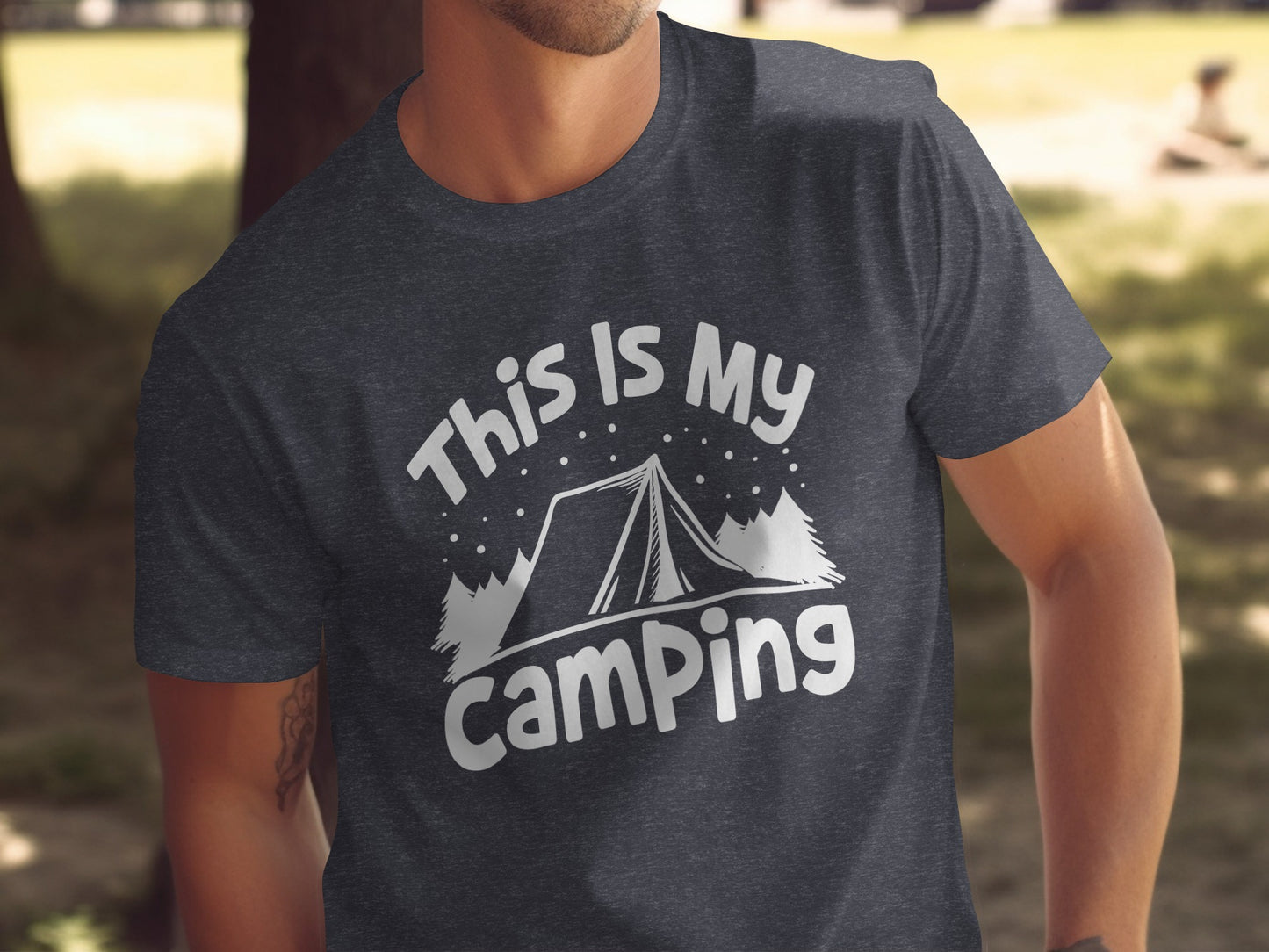 This Is My Camping Tent Outdoor Adventure Graphic T-Shirt T-Shirt - Outdoor & Adventure Collection - Mile Marker 16 Gear by Cloud 16 Clothing Co.