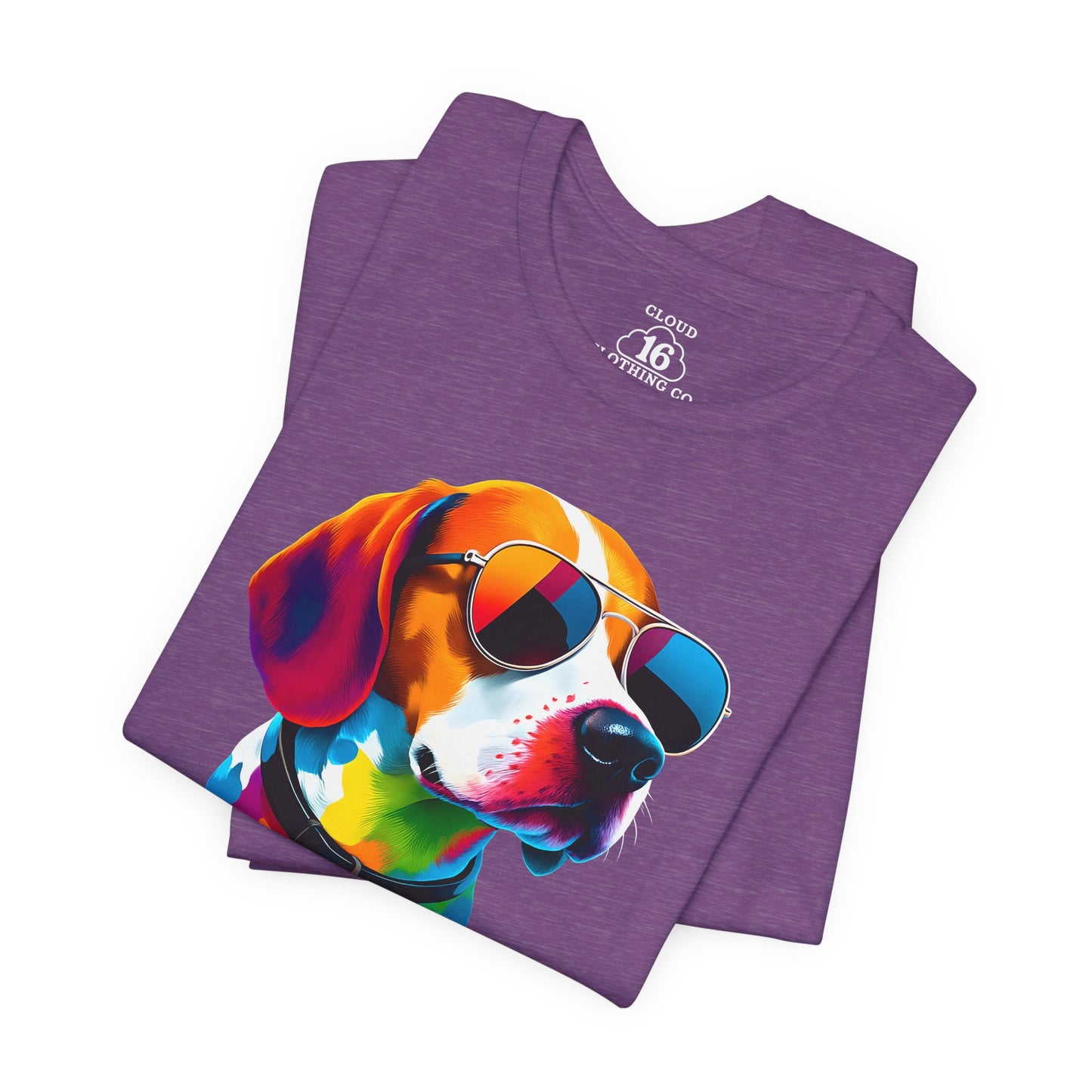 Vibrant Dog Portrait T-Shirt - Unisex Pet Lover Gift | Cool Summer Graphic Tee