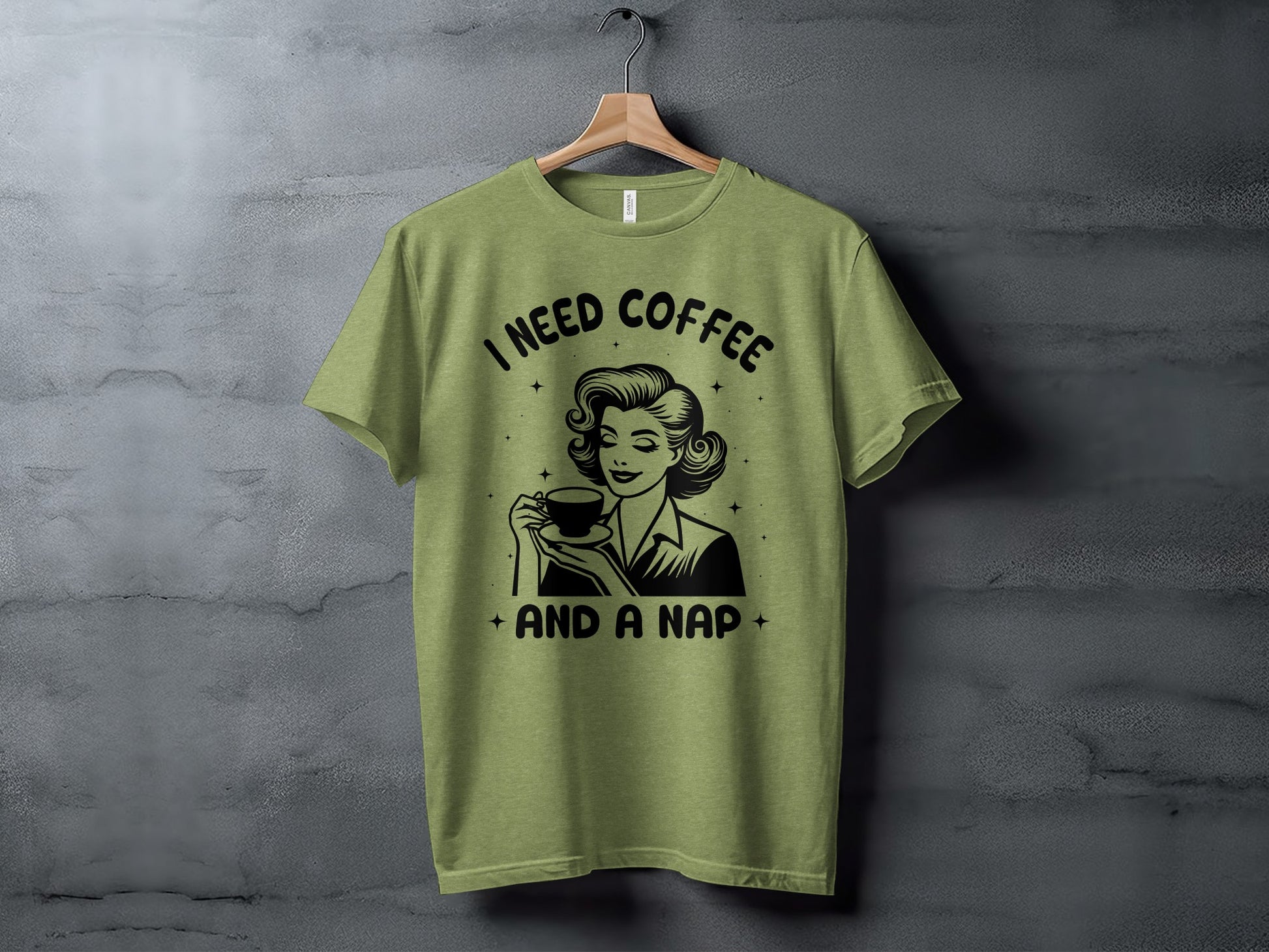 I Need Coffee And A Nap Fun Casual T-shirt Product
