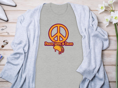 Peace Love and Tacos Graphic Tee Shirt Product