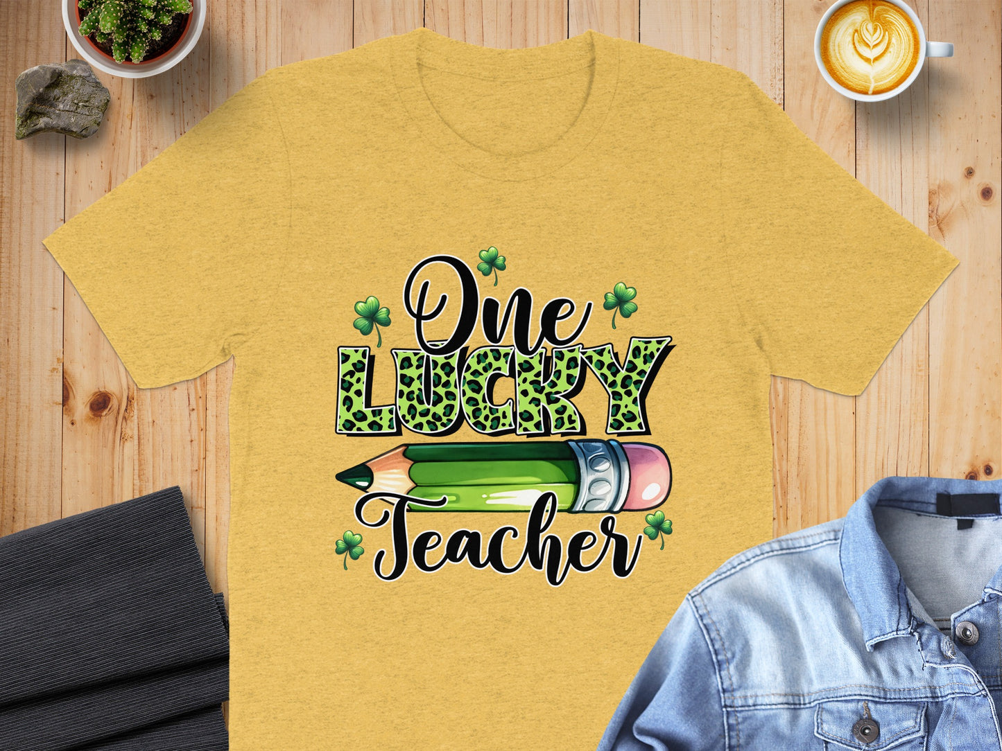 One Lucky Teacher Graphic Tee St. Patrick's Day Shirt