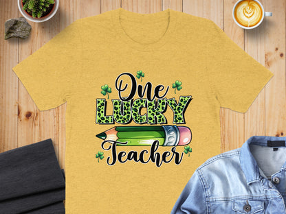 One Lucky Teacher Graphic Tee St. Patrick's Day Shirt