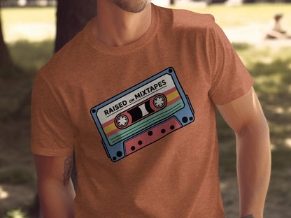 Raised on Mixtapes Graphic Tee Retro Music Shirt