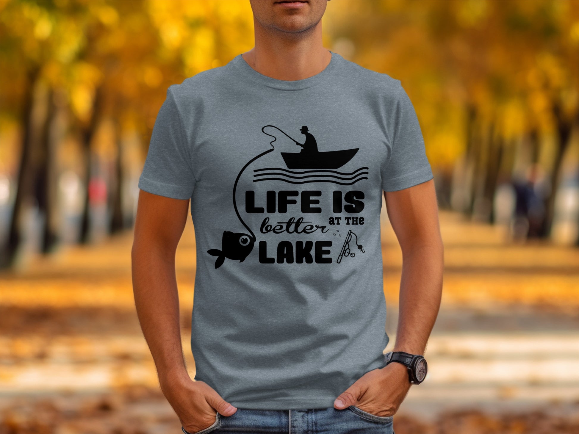 Life Is Better At The Lake Fishing Adventure Graphic T-Shirt T-Shirt - Outdoor & Adventure Collection - Mile Marker 16 Gear by Cloud 16 Clothing Co.