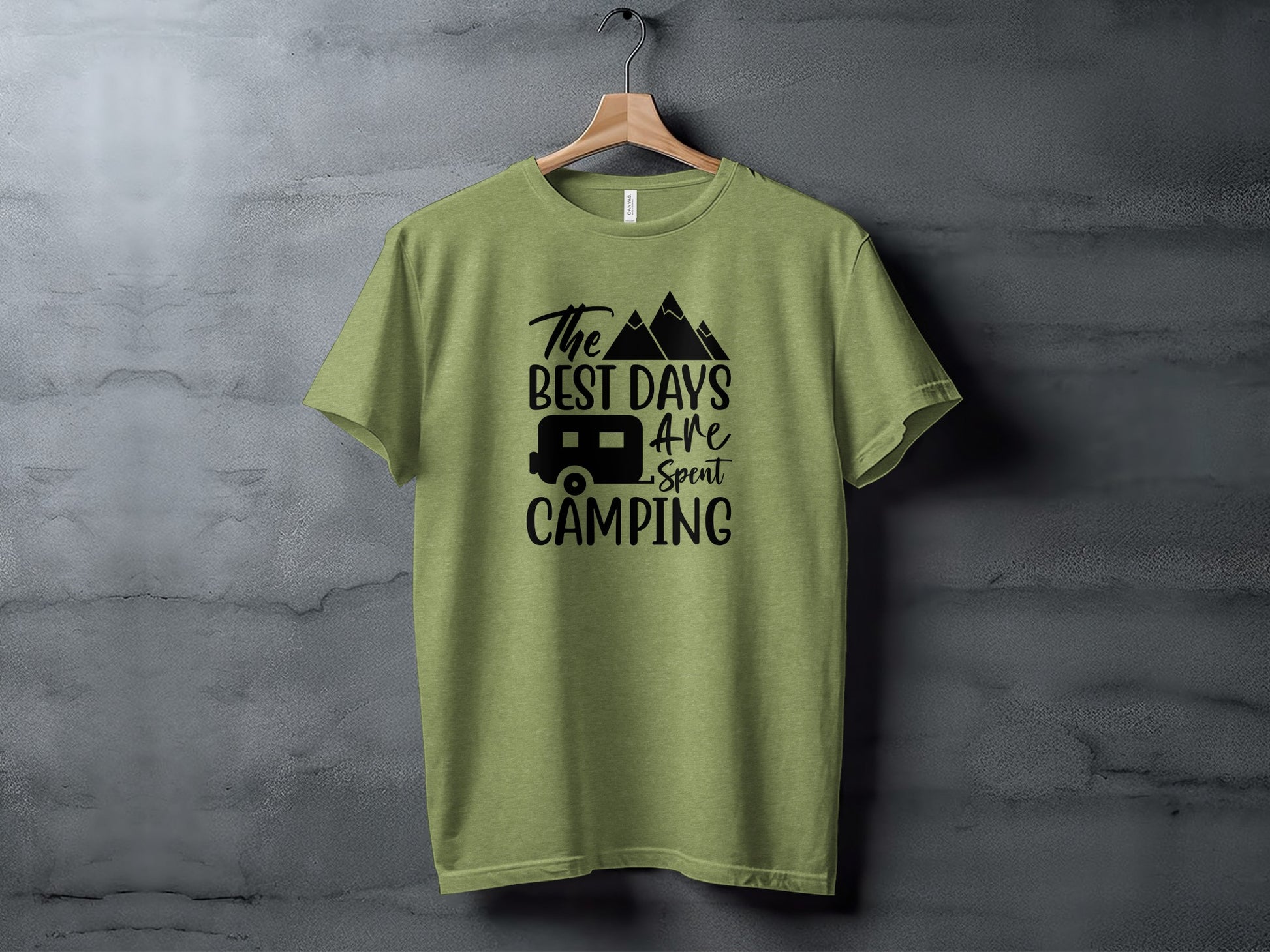 The Best Days Are Spent Camping Graphic Design T-Shirt T-Shirt - Outdoor & Adventure Collection - Mile Marker 16 Gear by Cloud 16 Clothing Co.