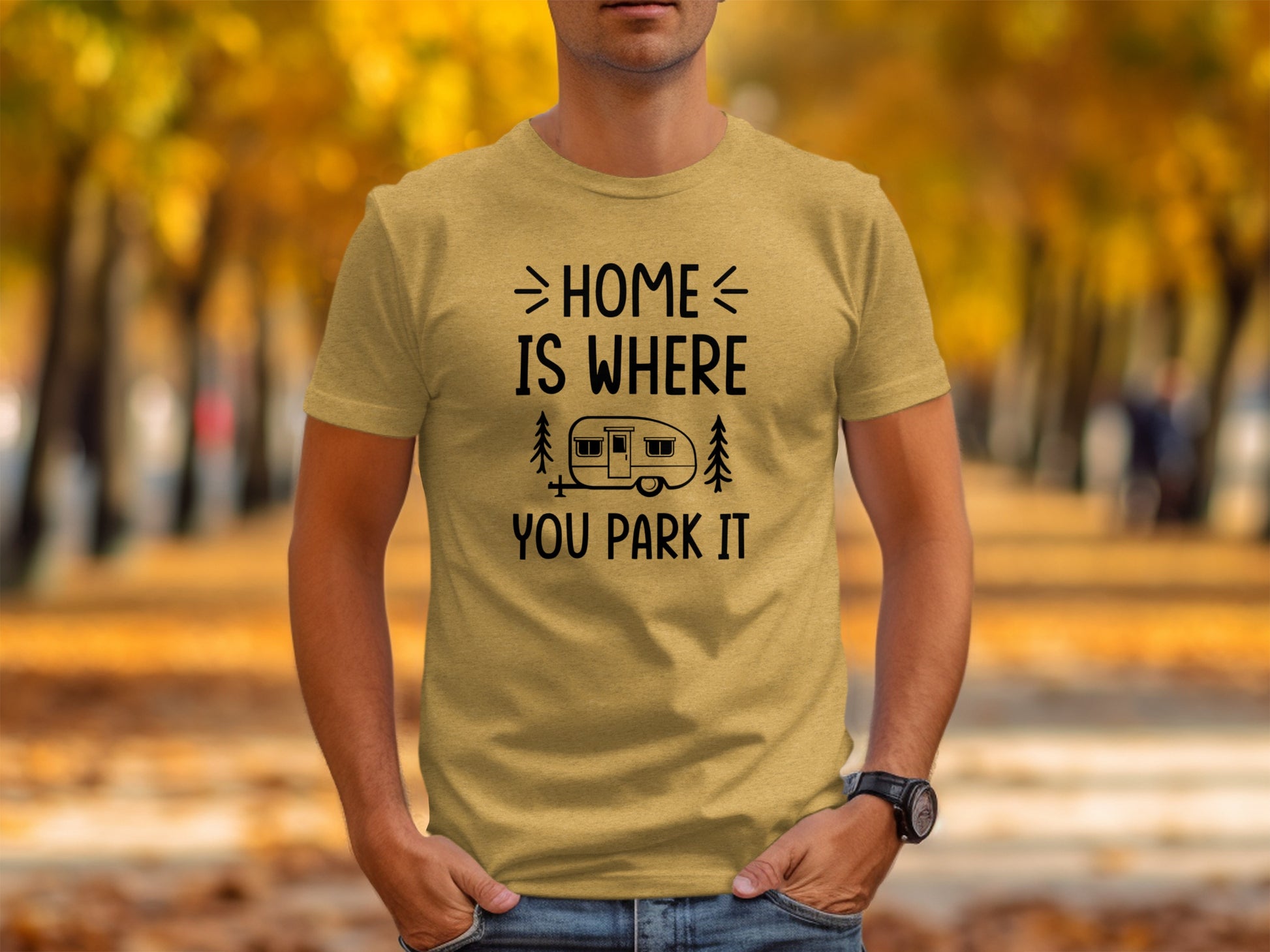 Home Is Where You Park It Camping Adventure T-Shirt T-Shirt - Outdoor & Adventure Collection - Mile Marker 16 Gear by Cloud 16 Clothing Co.