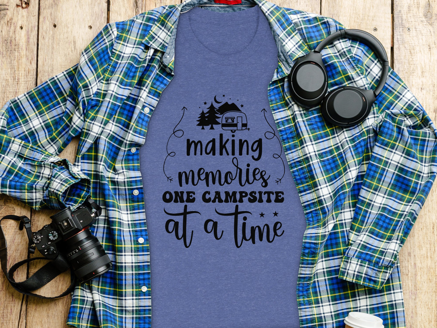 Making Memories One Campsite At A Time Camping T-Shirt T-Shirt - Outdoor & Adventure Collection - Mile Marker 16 Gear by Cloud 16 Clothing Co.