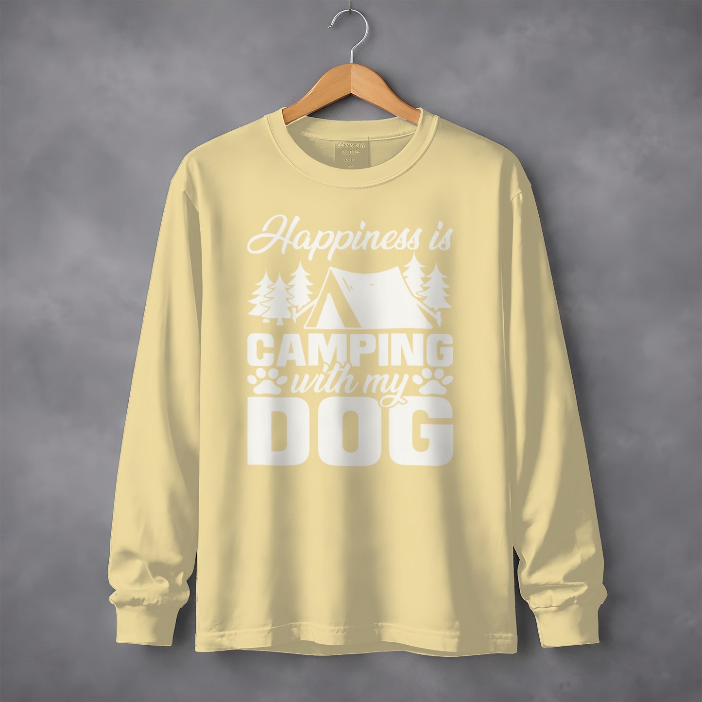 Happiness is Camping with My Dog Long Sleeve Shirt