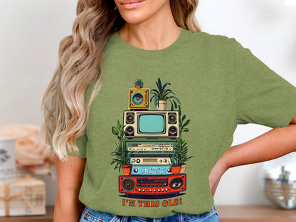 Retro Vintage Stack I'm This Old Funny Graphic Shirt
