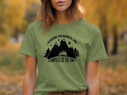 Making Memories One Campsite at the Time Graphic T-Shirt T-Shirt - Outdoor & Adventure Collection - Mile Marker 16 Gear by Cloud 16 Clothing Co.