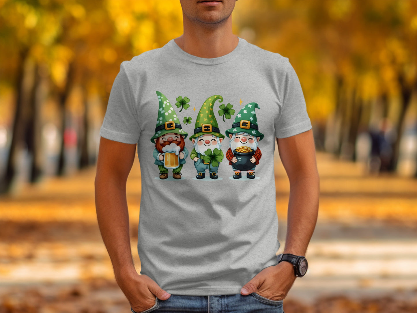 St. Patrick's Day Gnome Design Graphic T-Shirt