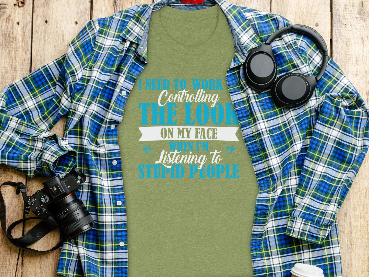 Controlling the Look on My Face Listening to People T-Shirt