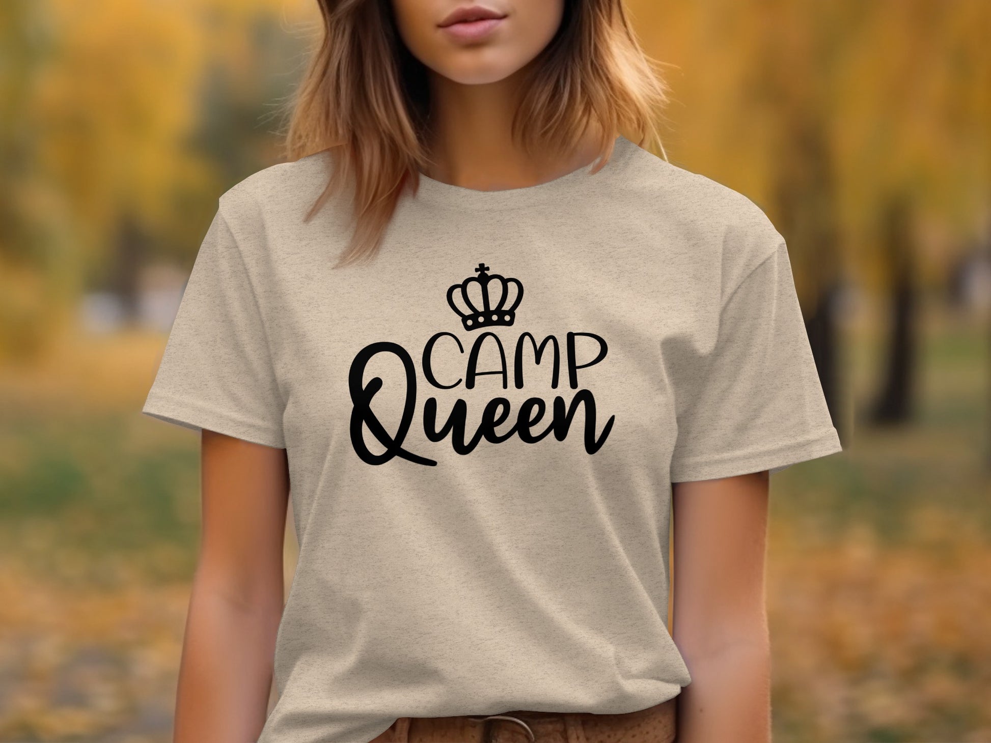 Camp Queen With Crown Graphic Camping Trip Fun T-Shirt T-Shirt - Outdoor & Adventure Collection - Mile Marker 16 Gear by Cloud 16 Clothing Co.